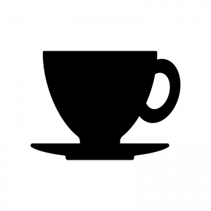 コーヒーカップのシルエット02 無料のai Png白黒シルエットイラスト
