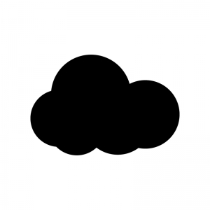 雲り クラウドのシルエット 無料のai Png白黒シルエットイラスト