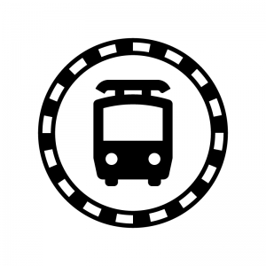 線路と電車のシルエット02 無料のai Png白黒シルエットイラスト