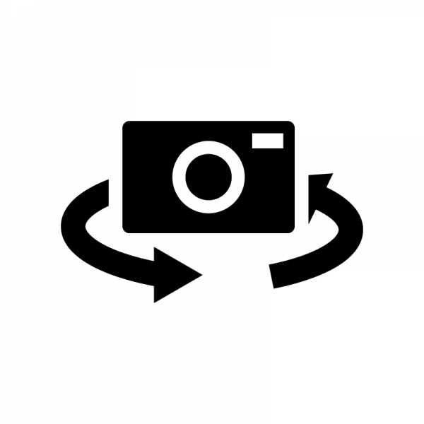 インカメラ切り替えのシルエット | 無料のAi・PNG白黒シルエットイラスト