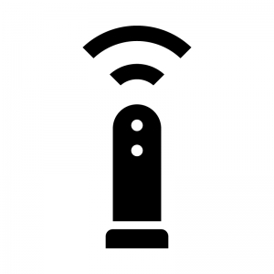 Wi Fi機能付きルータのシルエット 無料のai Png白黒シルエットイラスト