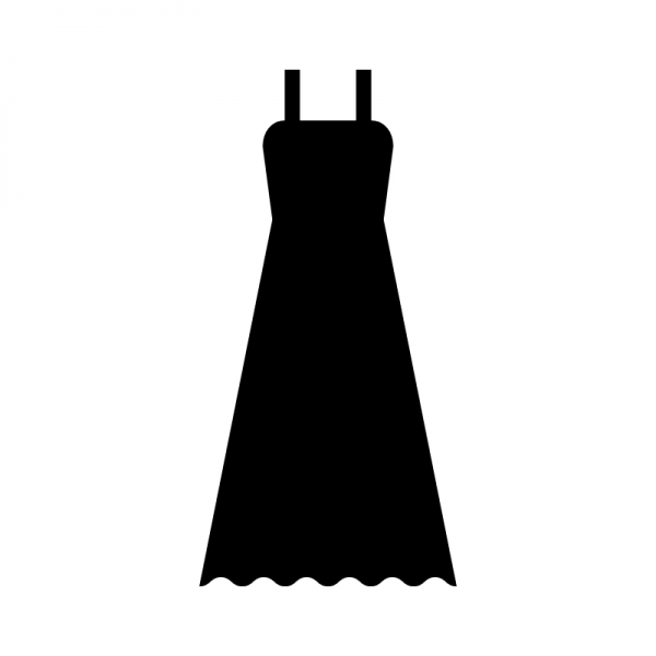 ロングドレスのシルエット | 無料のAi・PNG白黒シルエットイラスト