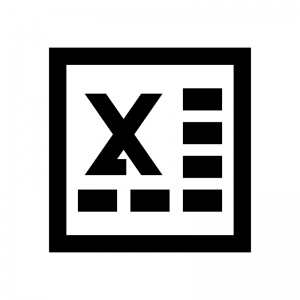 Excel エクセル ファイルのシルエット 無料のai Png白黒シルエットイラスト