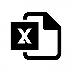 Excel エクセル ファイルのシルエット02 無料のai Png白黒