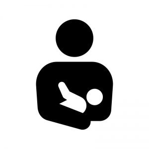 赤ちゃんを抱っこ 子育てのシルエット02 無料のai Png白黒シルエットイラスト